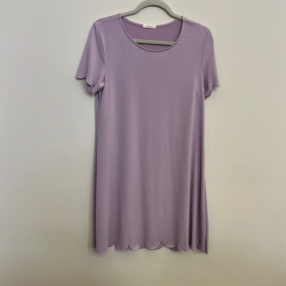 Scalloped Lavender Dress (L)